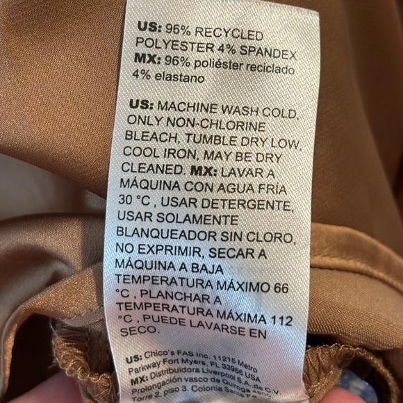 White House Black Market | Tuxedo Blouse | Bronze | Medium - Picture 6 of 8